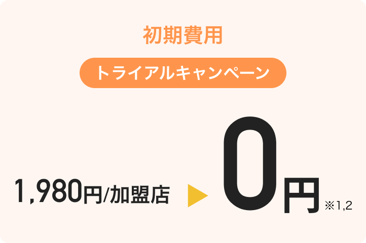 【初期費用】(トライアルキャンペーン)0円※1,2